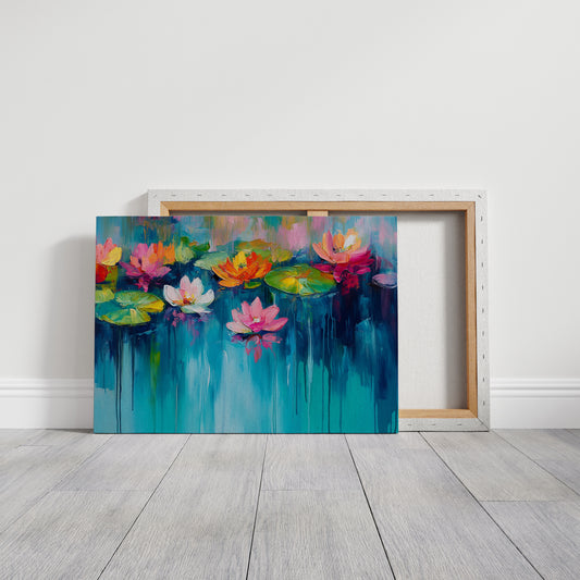 Lotus Flowers Paint Summer's Symphony