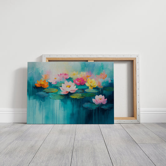 Lotus Dreams Float On Turquoise Waters