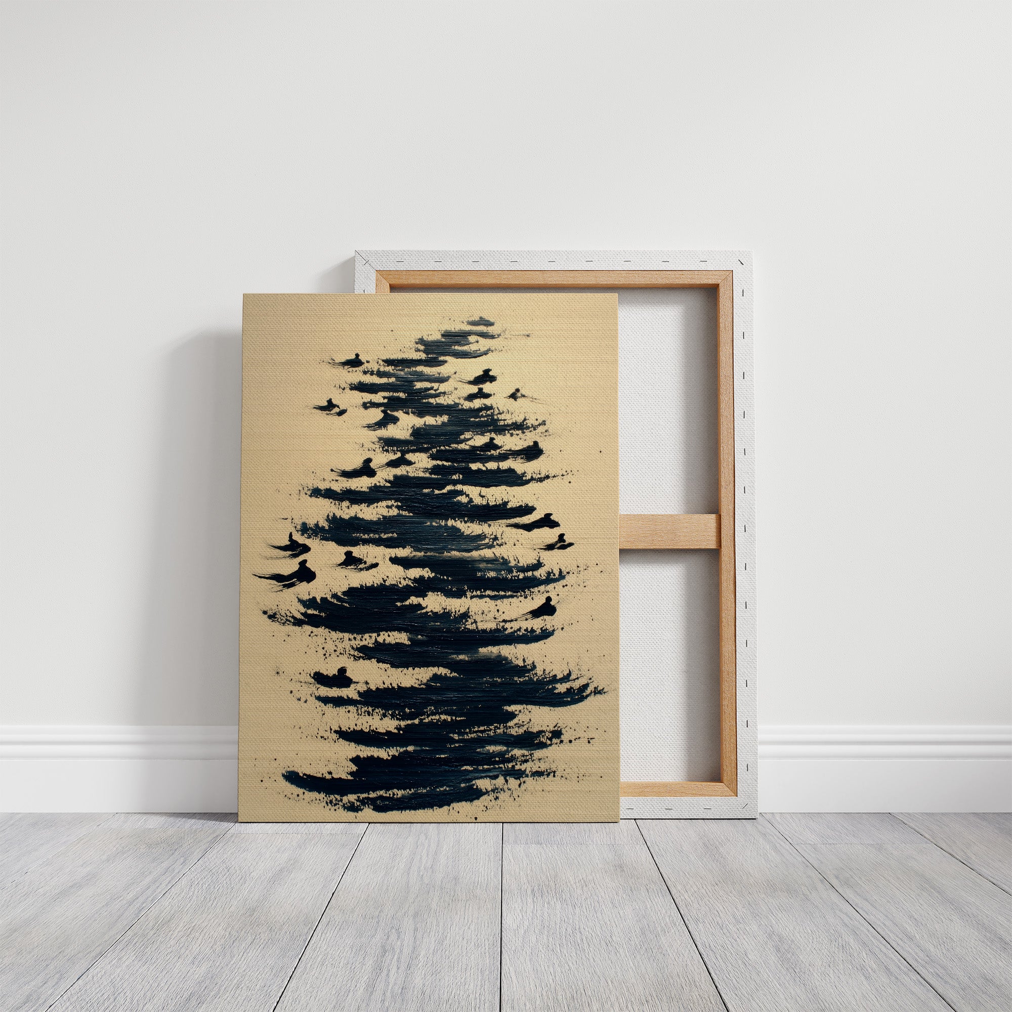 Birds Dance Through Inky Waves