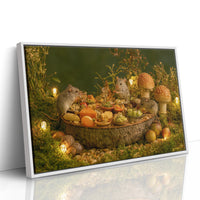 Woodland Mice Feast by Lantern