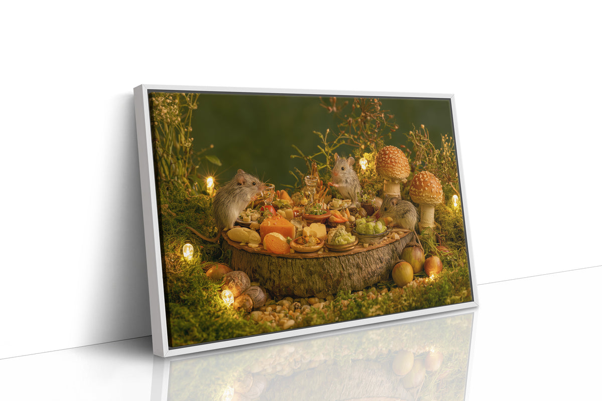 Woodland Mice Feast by Lantern