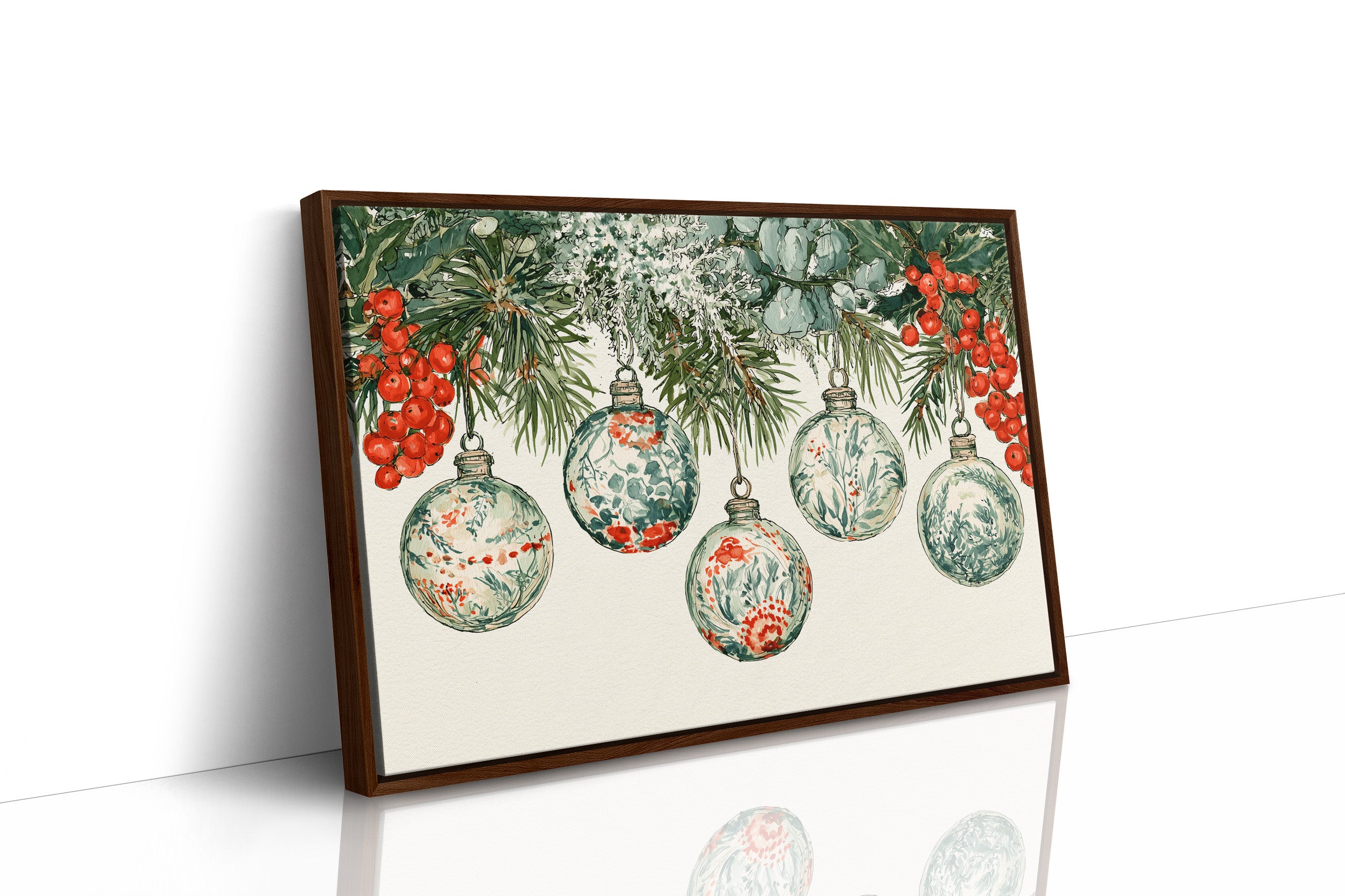 Painted Glass, Winter Berries