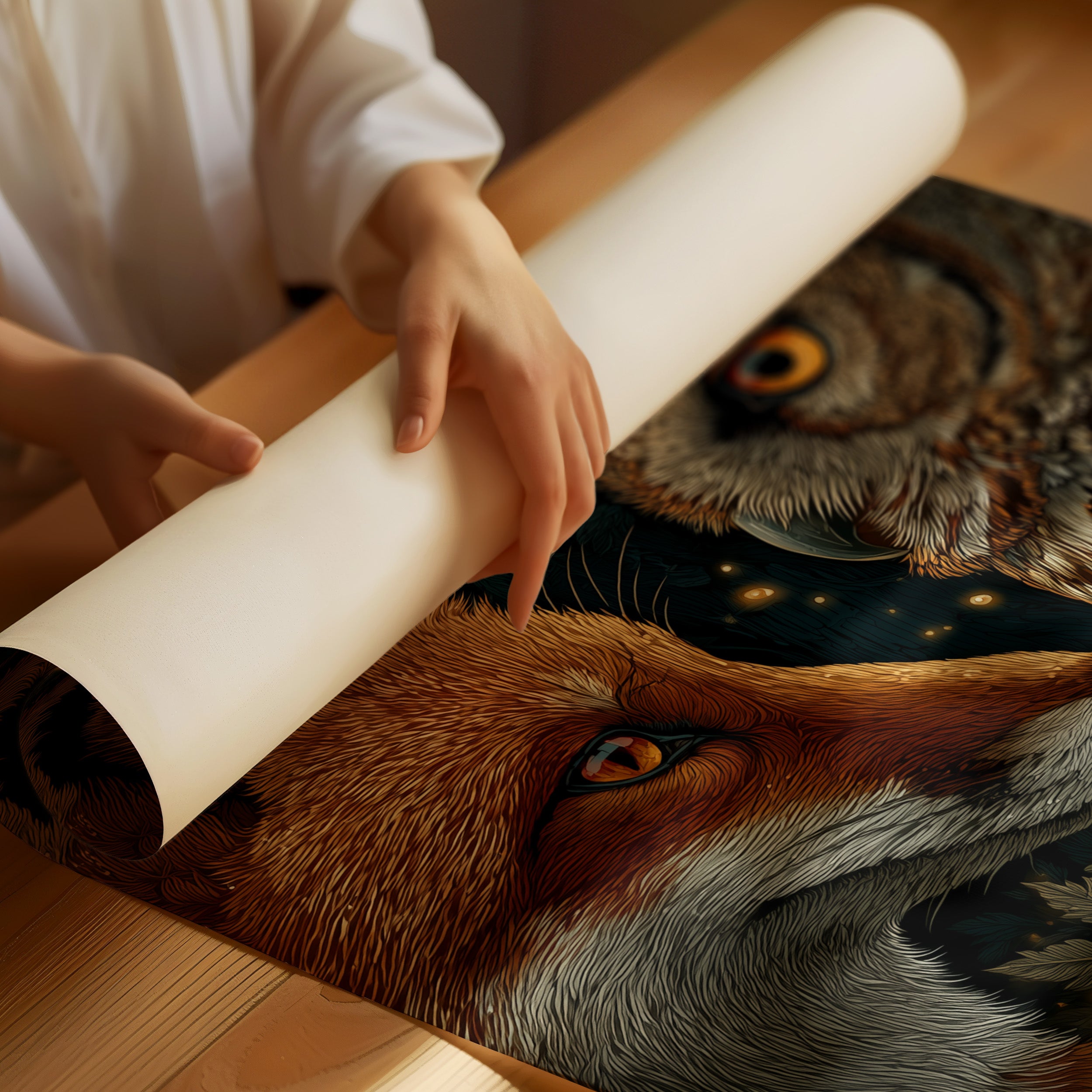 Dusk Meets Night's Golden Gaze