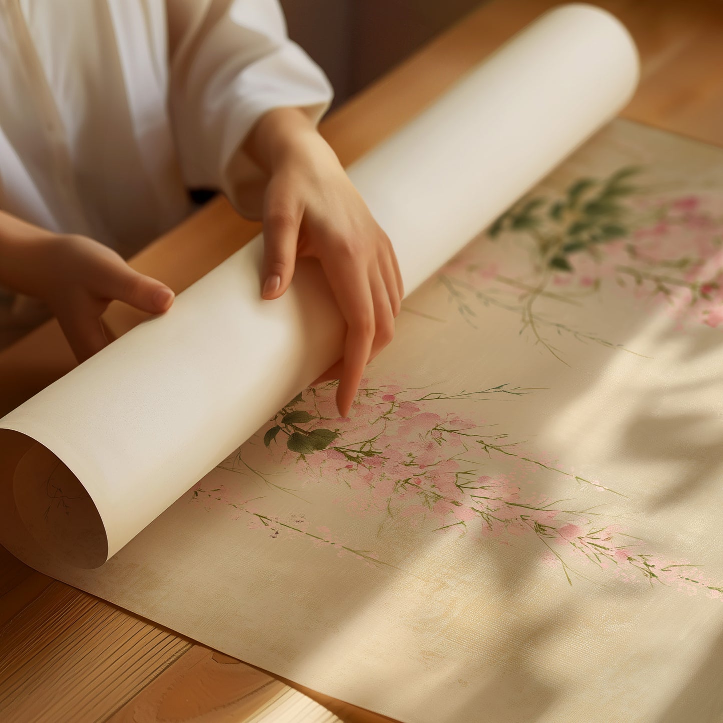 Cherry Blossoms Kiss The Water