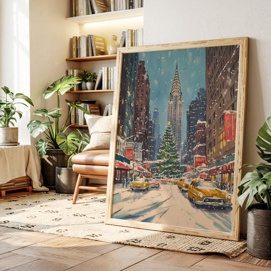 New York Winter Cityscape Canvas - Festive Urban Art - Gallery Canvas image 14