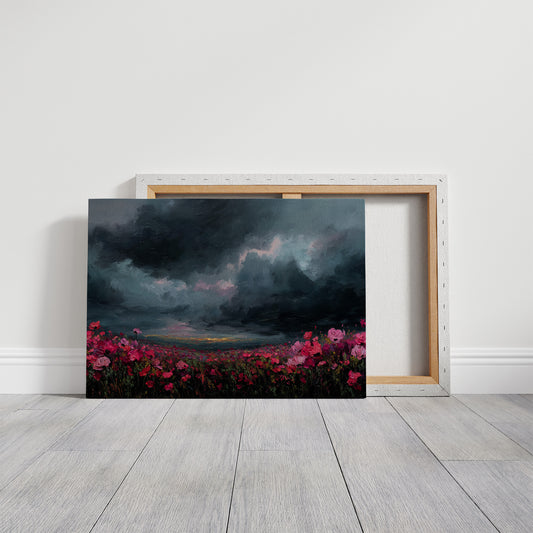 Storm Blooms Against Darkened Sky