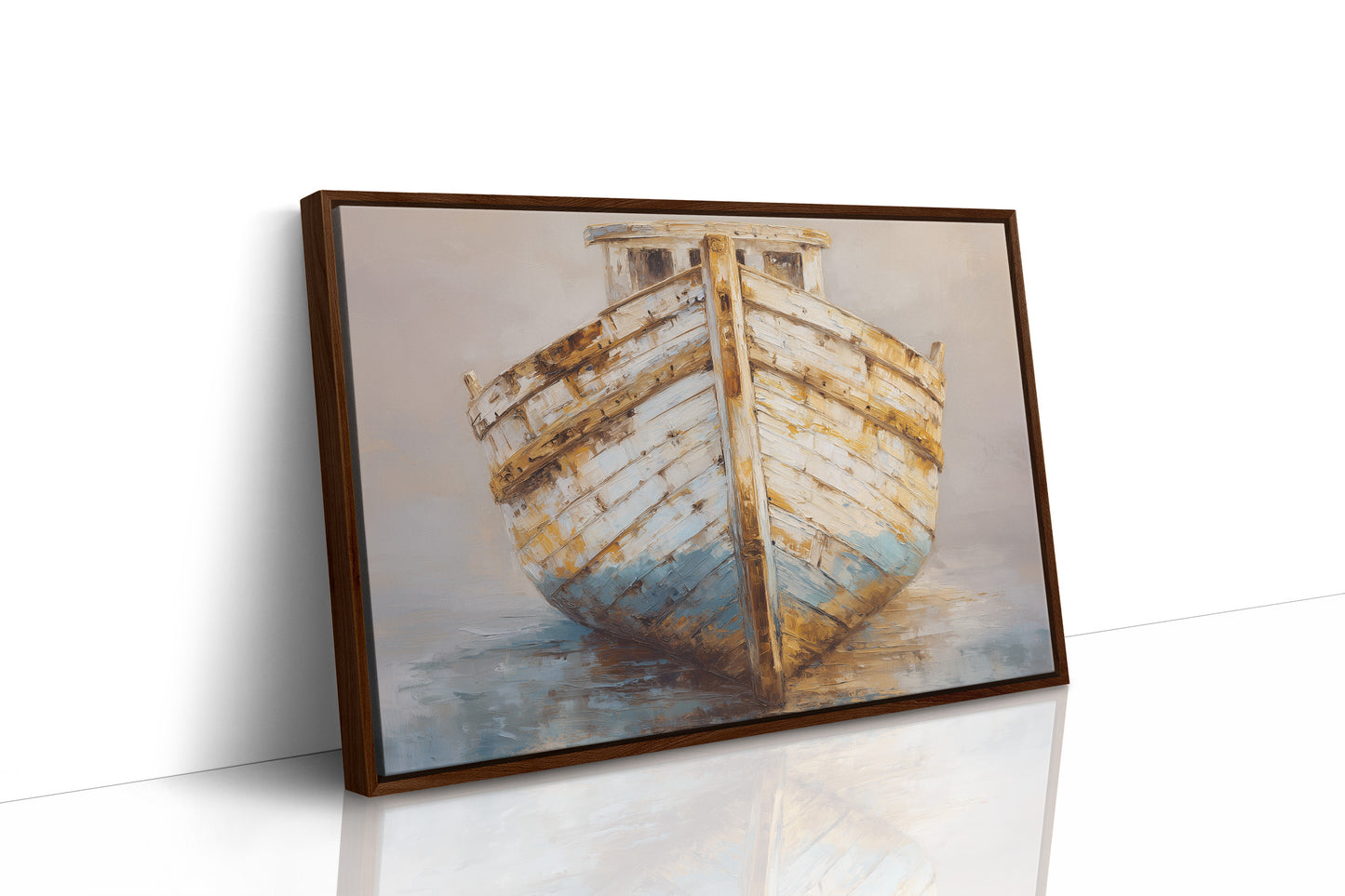 Weathered Hull Rests At Dawn