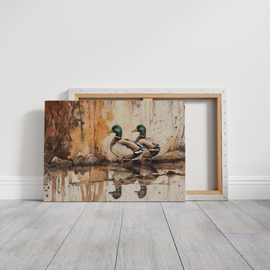 Autumn Pond Companions Stand Watch