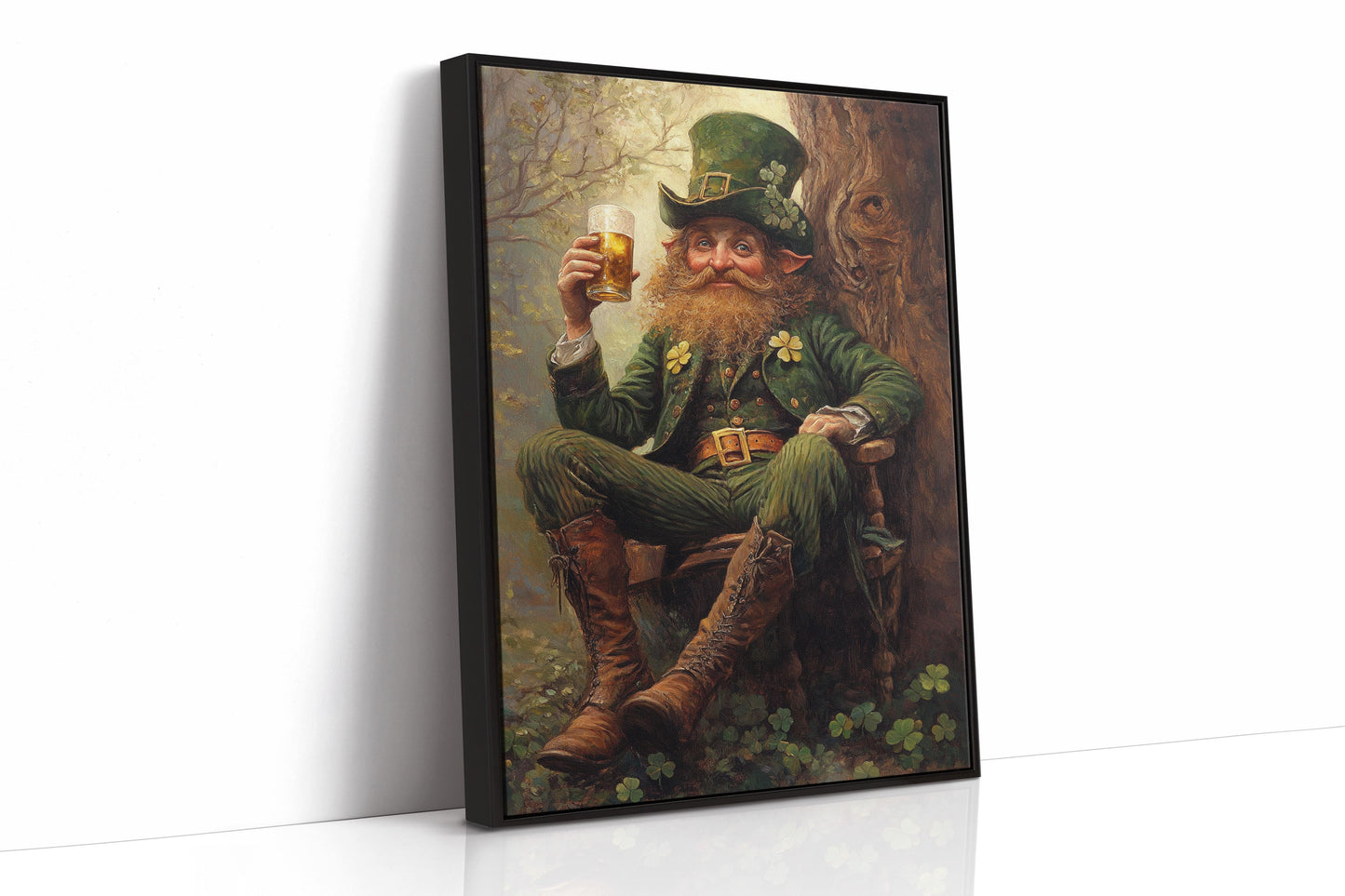 Lucky Leprechaun: Irish Folklore Canvas Wall Art