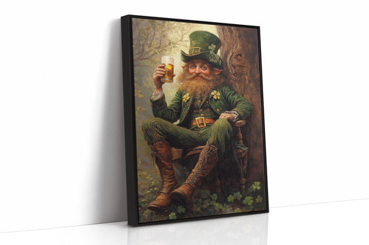 Lucky Leprechaun: Irish Folklore Canvas Wall Art