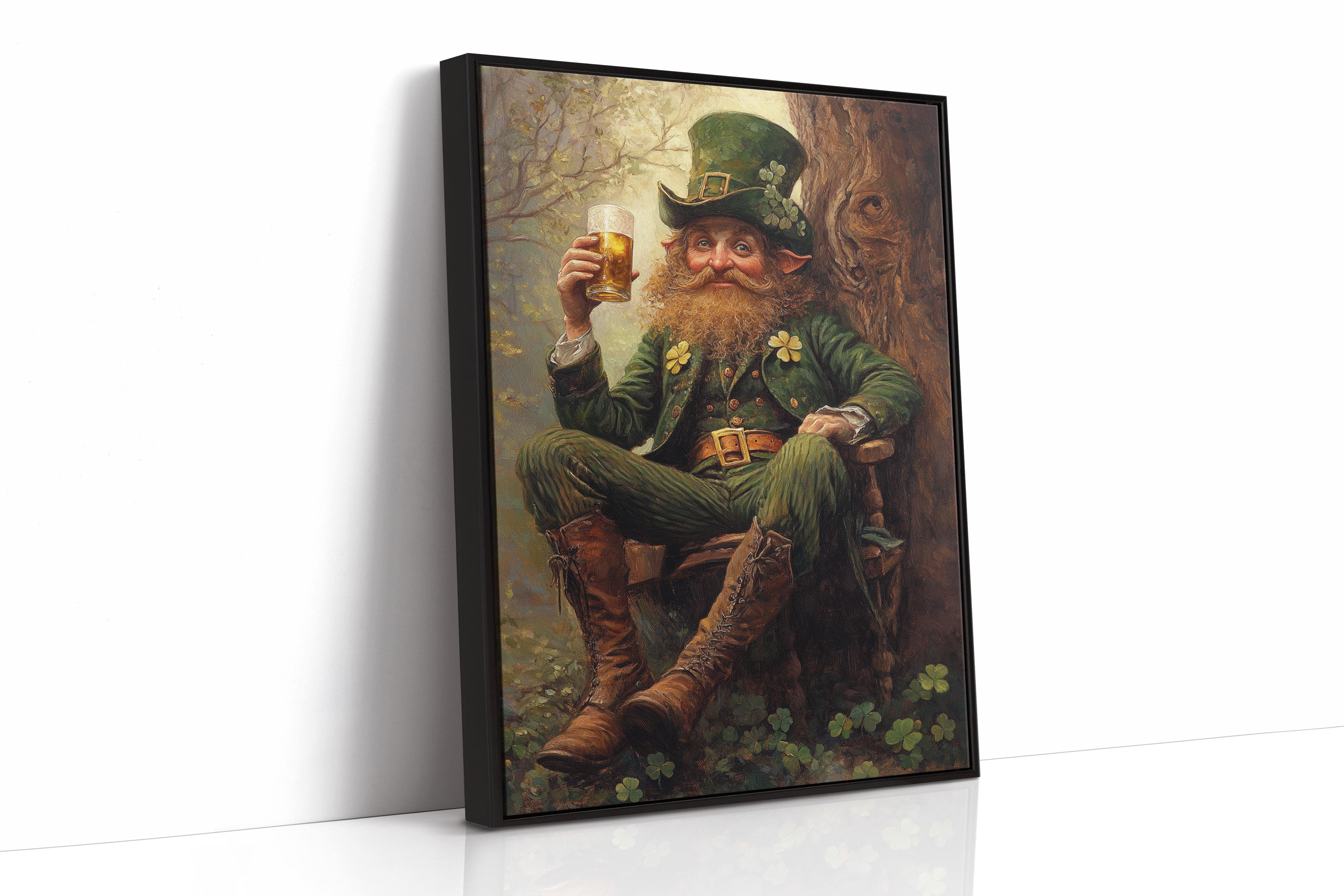 Lucky Leprechaun: Irish Folklore Canvas Wall Art