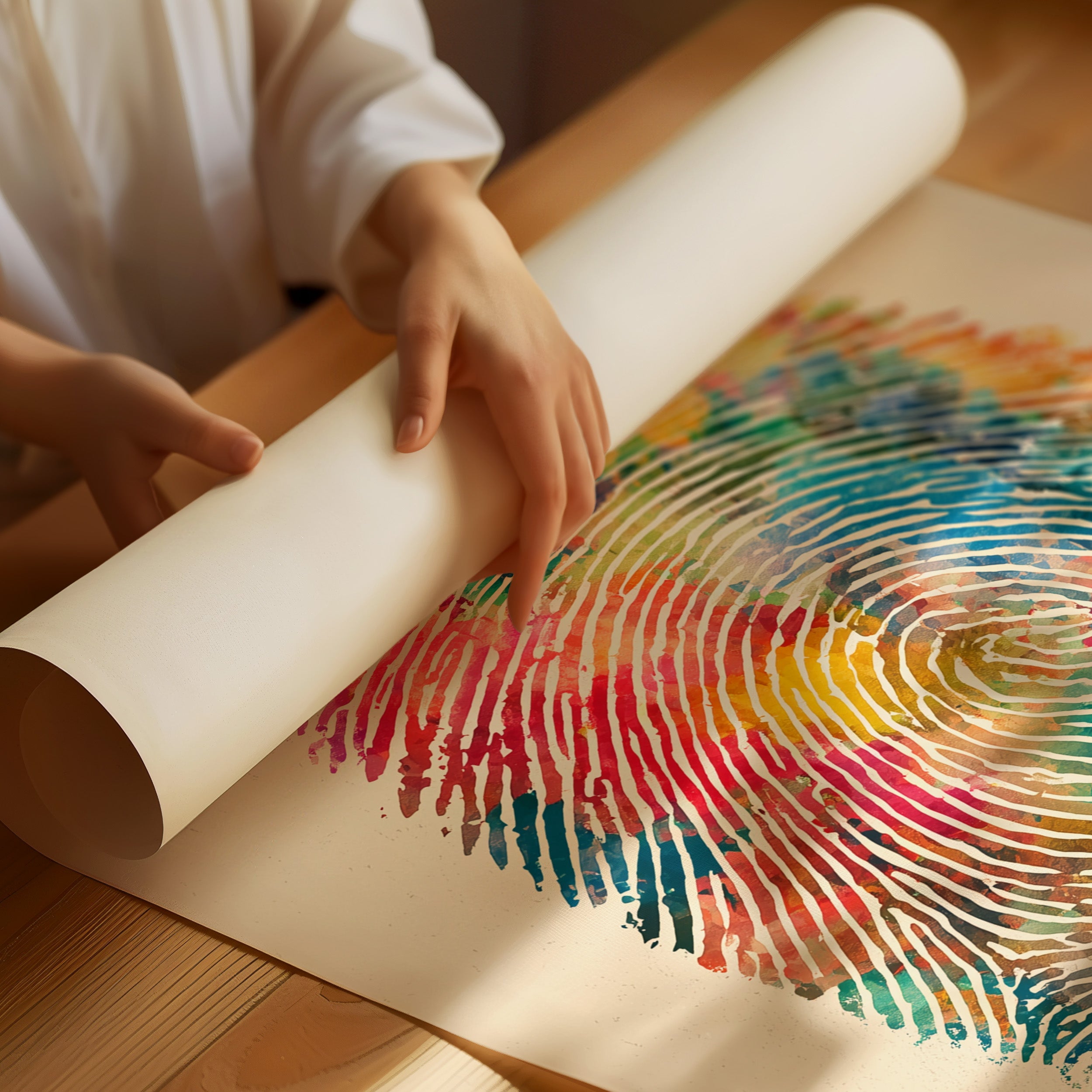 Vibrant Identity On Wooden Table