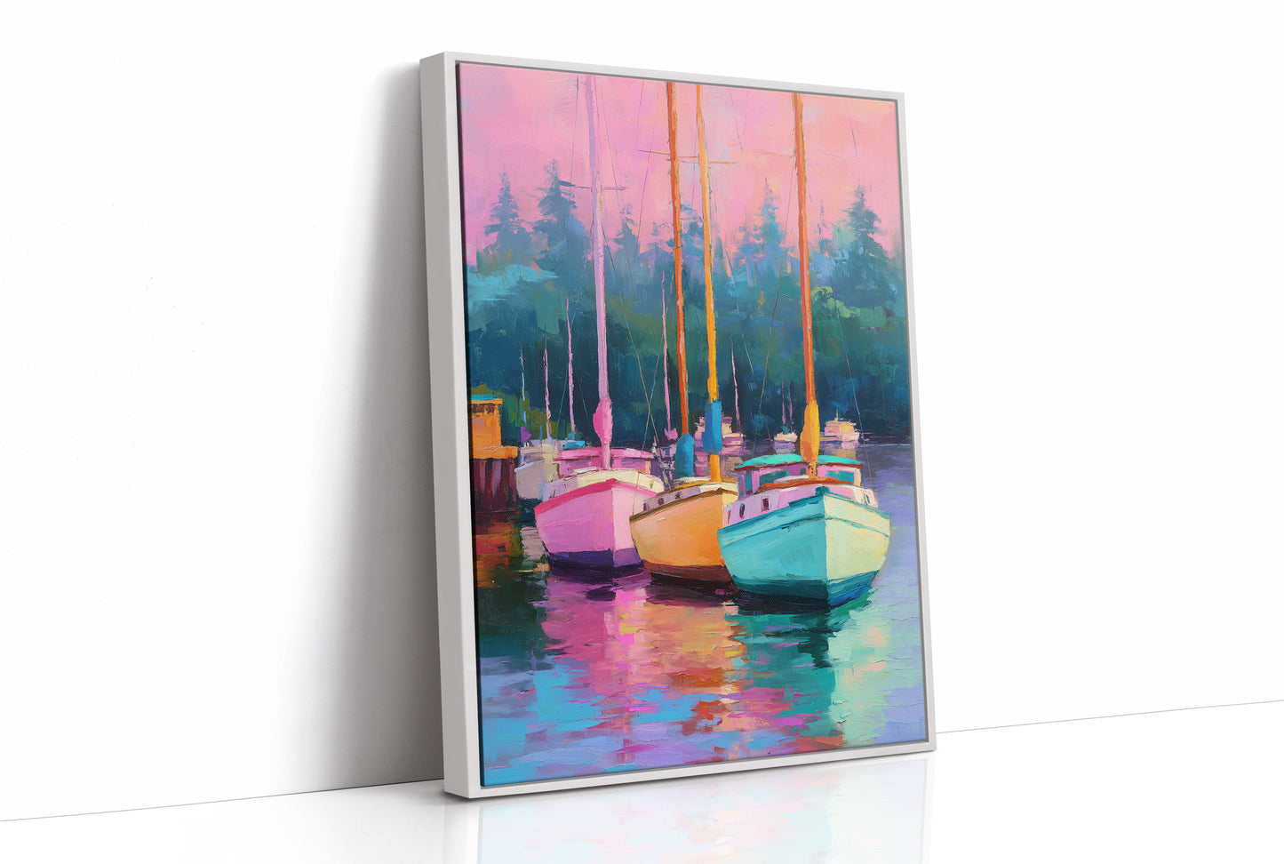 Pastel Fleet At Twilight Harbor