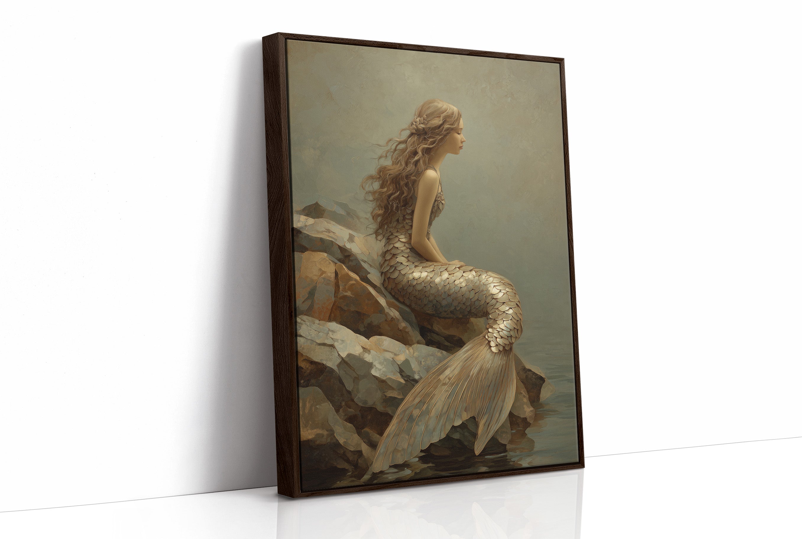 Golden Scales Against Coastal Stone