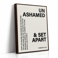 Unashamed and Set Apart