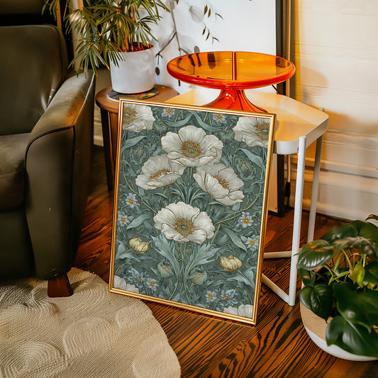 Delicate Blossoms on Verdant Background