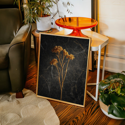 Golden Blooms Against Timeless Stone