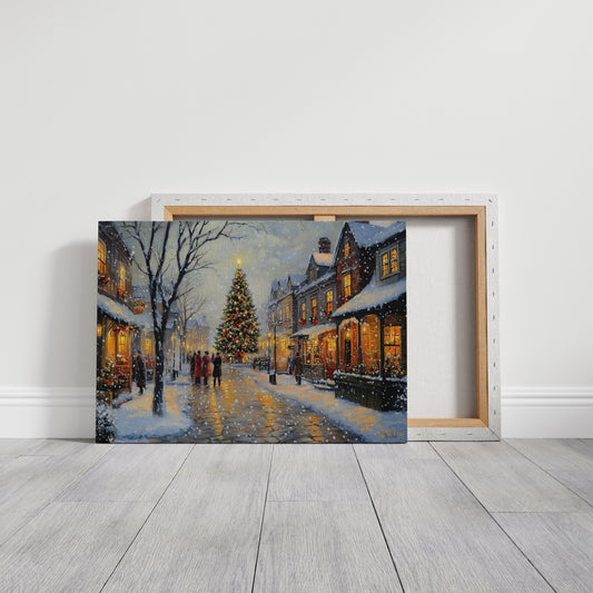 Snow Falls On Christmas Square
