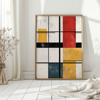 Modular Rhythm – Abstract Primary Color Grid Art