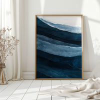 Serene Ocean Waves Abstract Painting