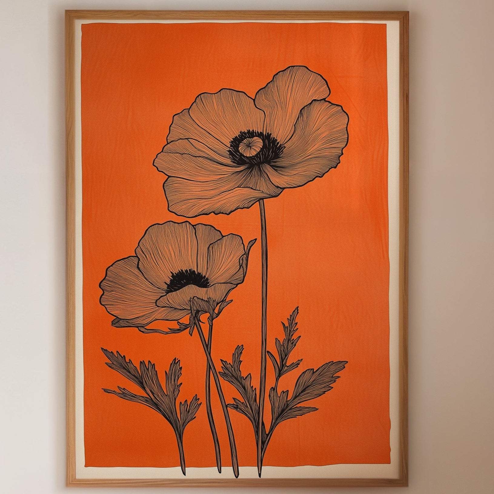 Poppies Draw Lines Against Sunset