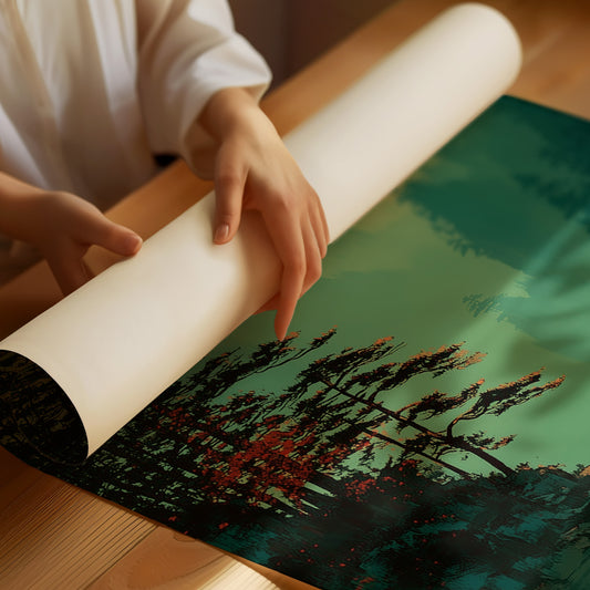 Lone Boatman Seeks Emerald Waters