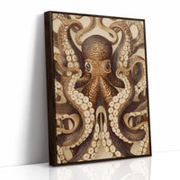 Tentacles Embrace Sepia Shadows