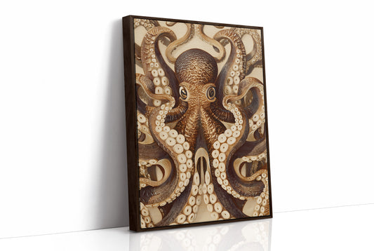 Tentacles Embrace Sepia Shadows