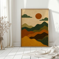 Desert Dunes Under Burnt Sun