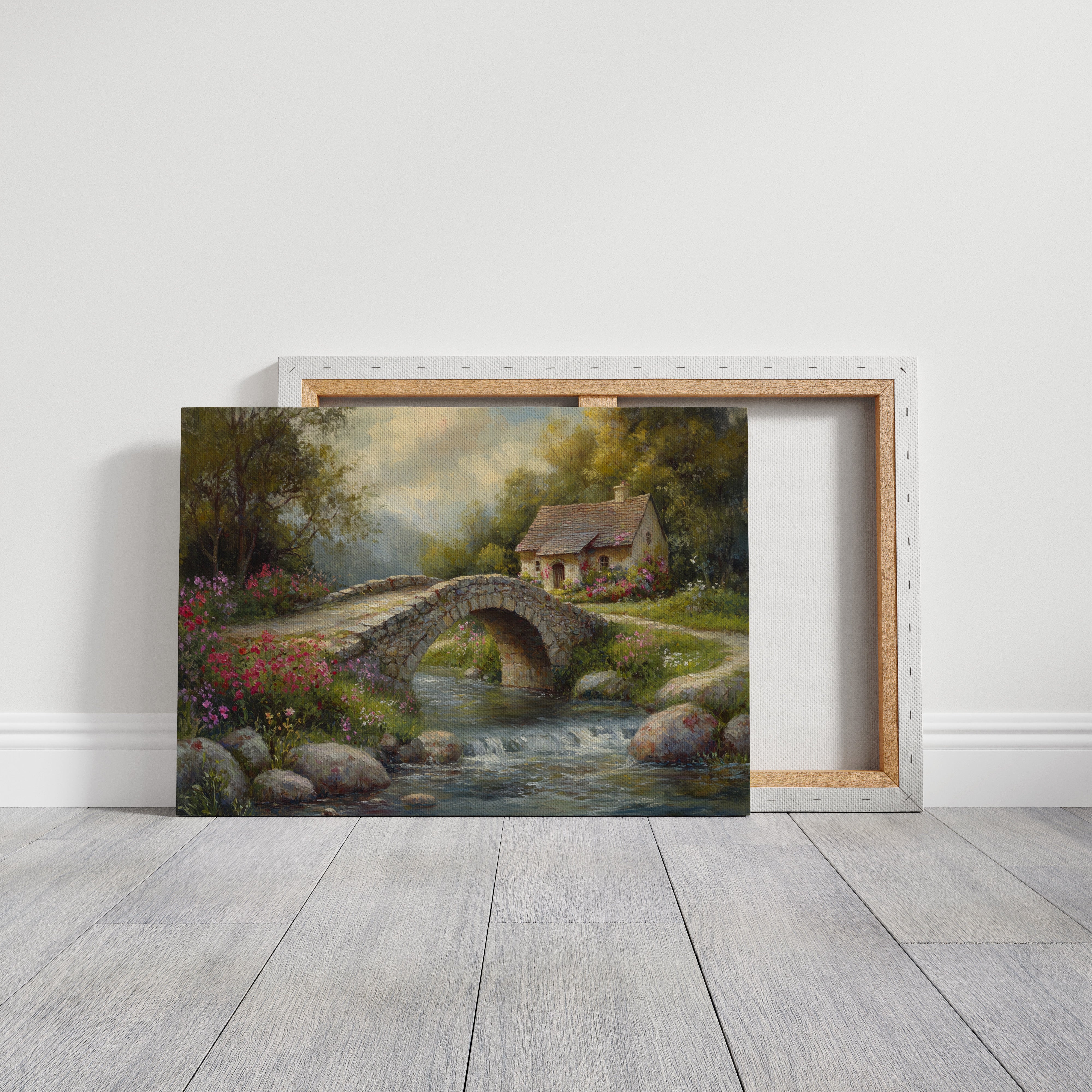 Summer Blooms By Stone Bridge Path