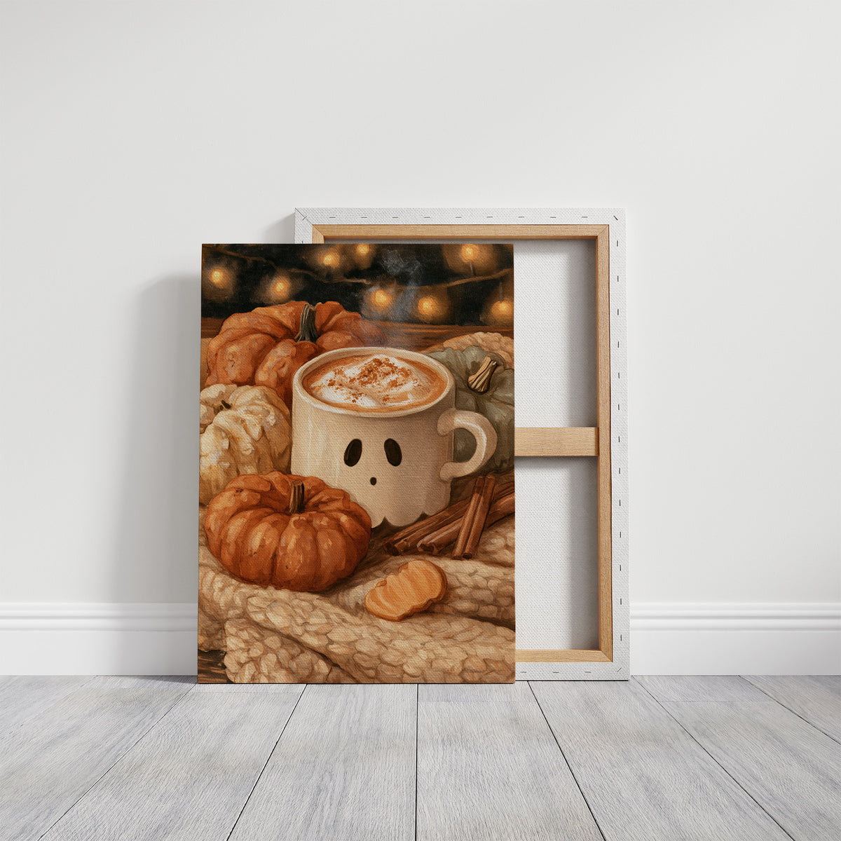 Pumpkin Spice And Everything Boo, gallery wrapped canvas print shown front on