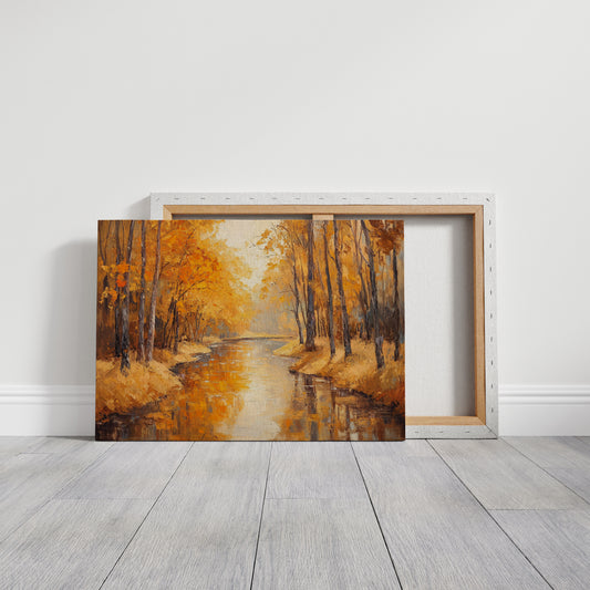 Autumn River Carries Golden Stories