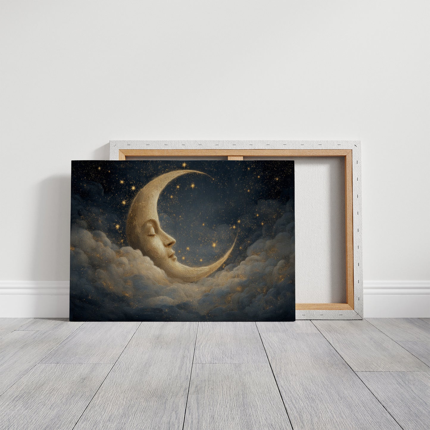 Crescent Dreams Among Starry Skies