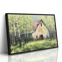 Old Barn Among the Birches