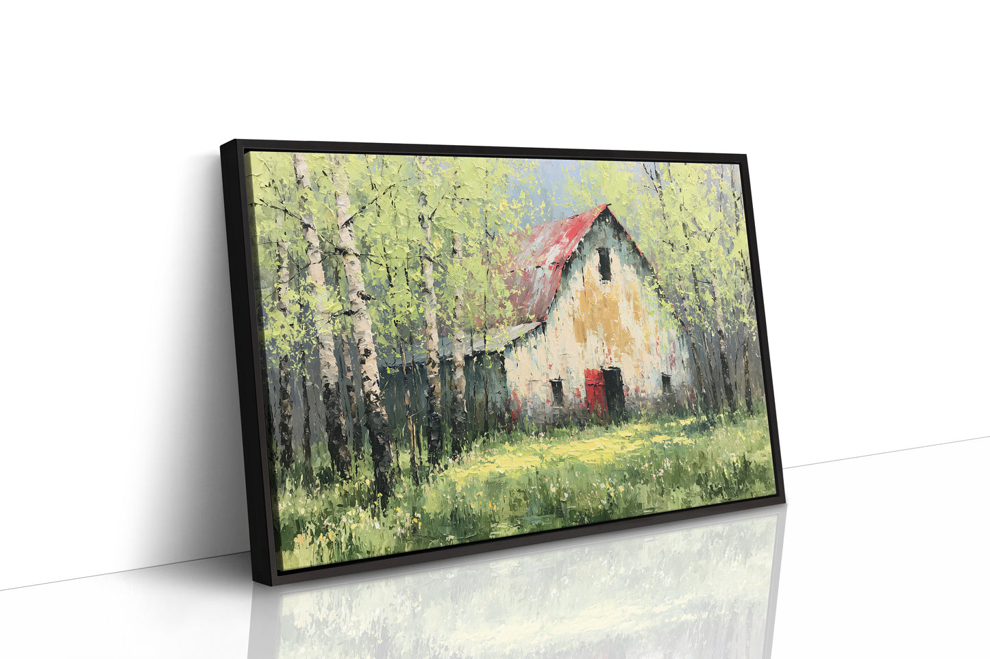 Old Barn Among the Birches
