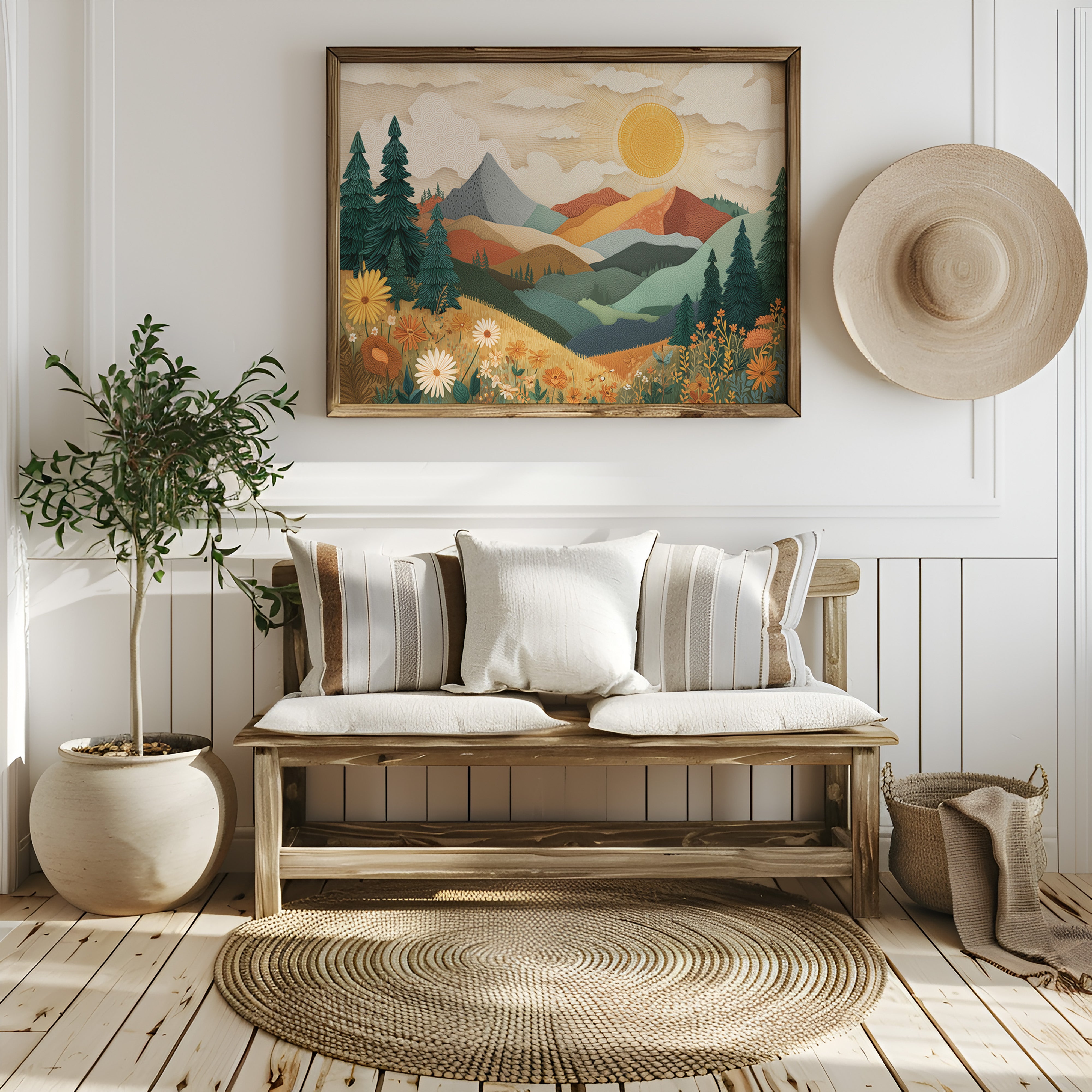 Daisies Catch Mountain Morning Light