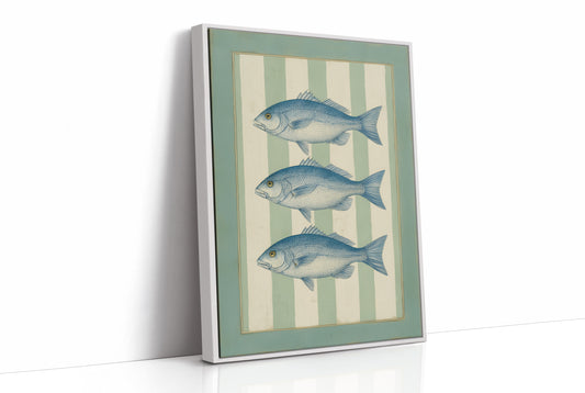 Coastal Blues On Mint Stripes