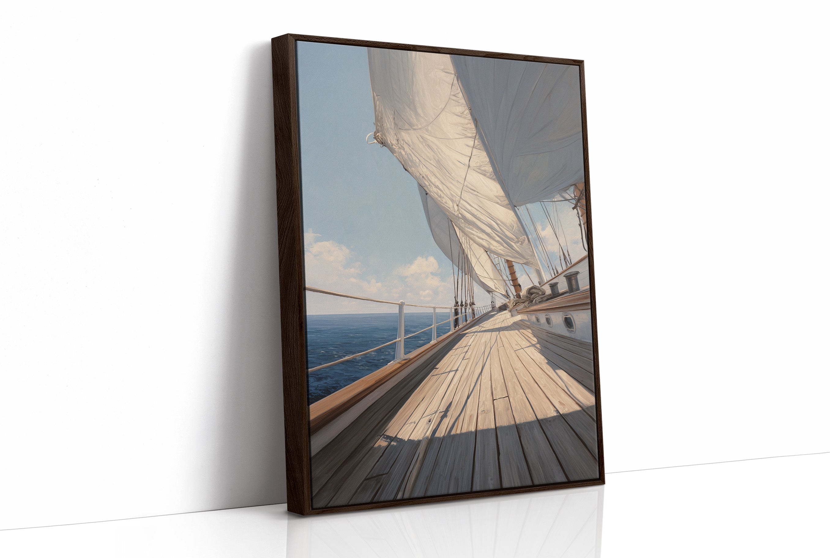 Horizon Whispers Through Canvas Sails