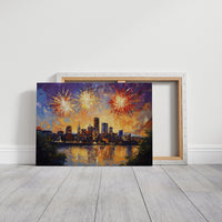 City Lights Dance With Fireworks Above