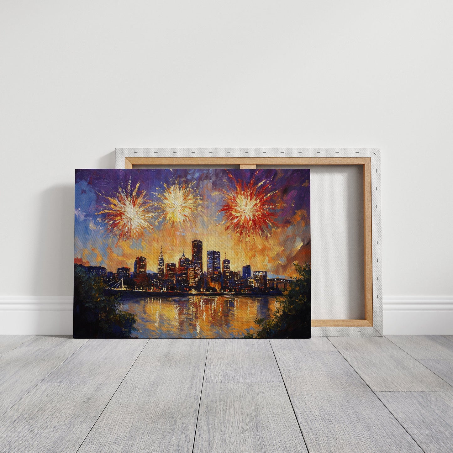 City Lights Dance With Fireworks Above