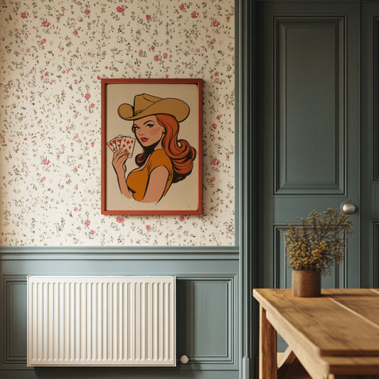 High Stakes Honey - Vintage Pin-Up Cowgirl