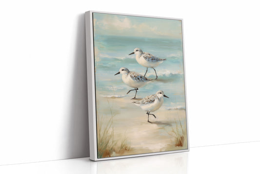 Shoreline Trio In Morning Haze