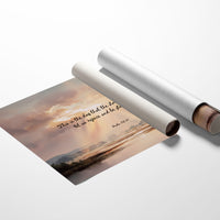 Scripture Glows Over Tranquil Waters