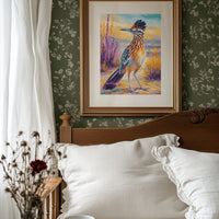 Desert Runner Wears Sunset Feathers