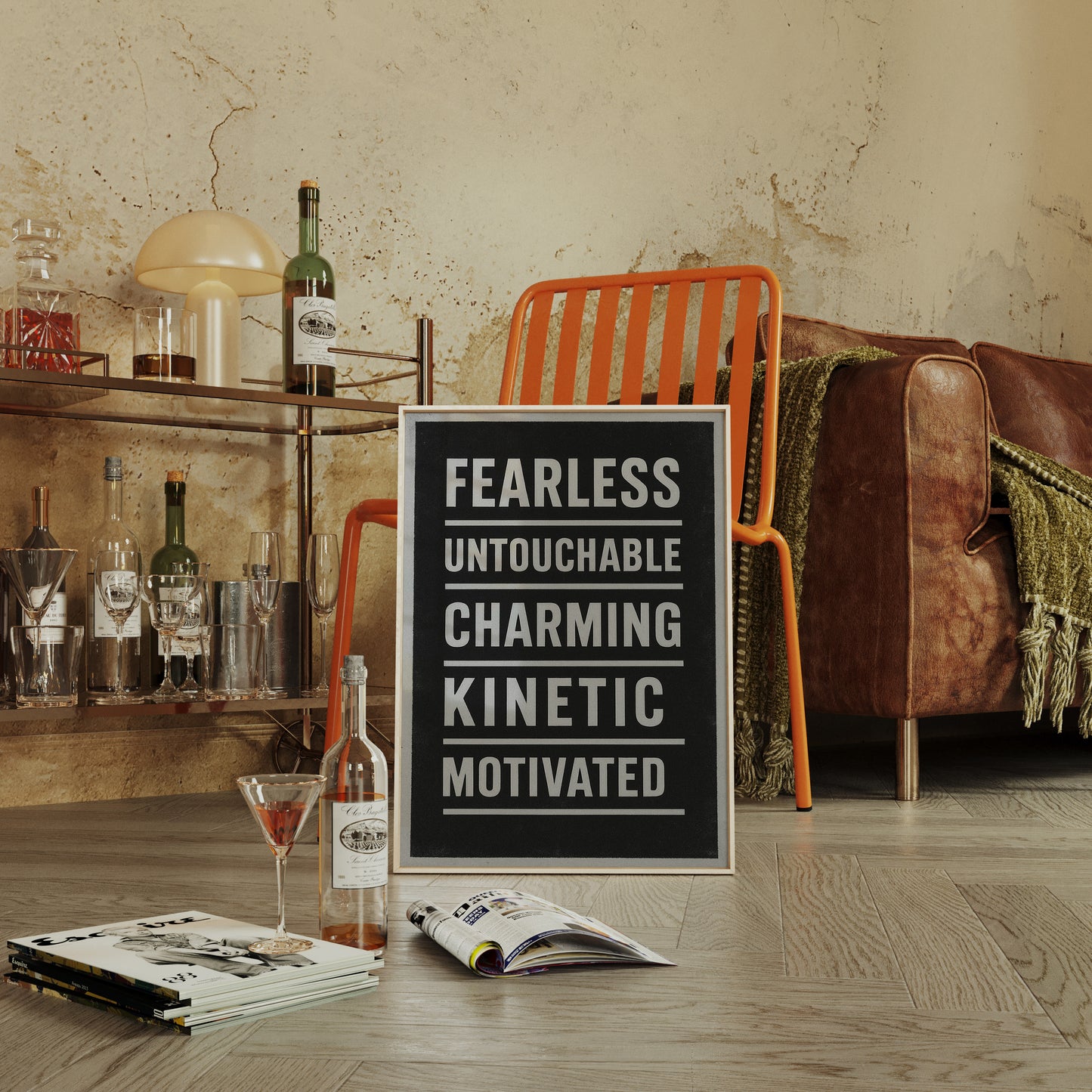 Fearless Motivated Kinetic Bold Text Art