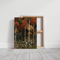 Birch Please, It’s Fall, gallery wrapped canvas print shown front on