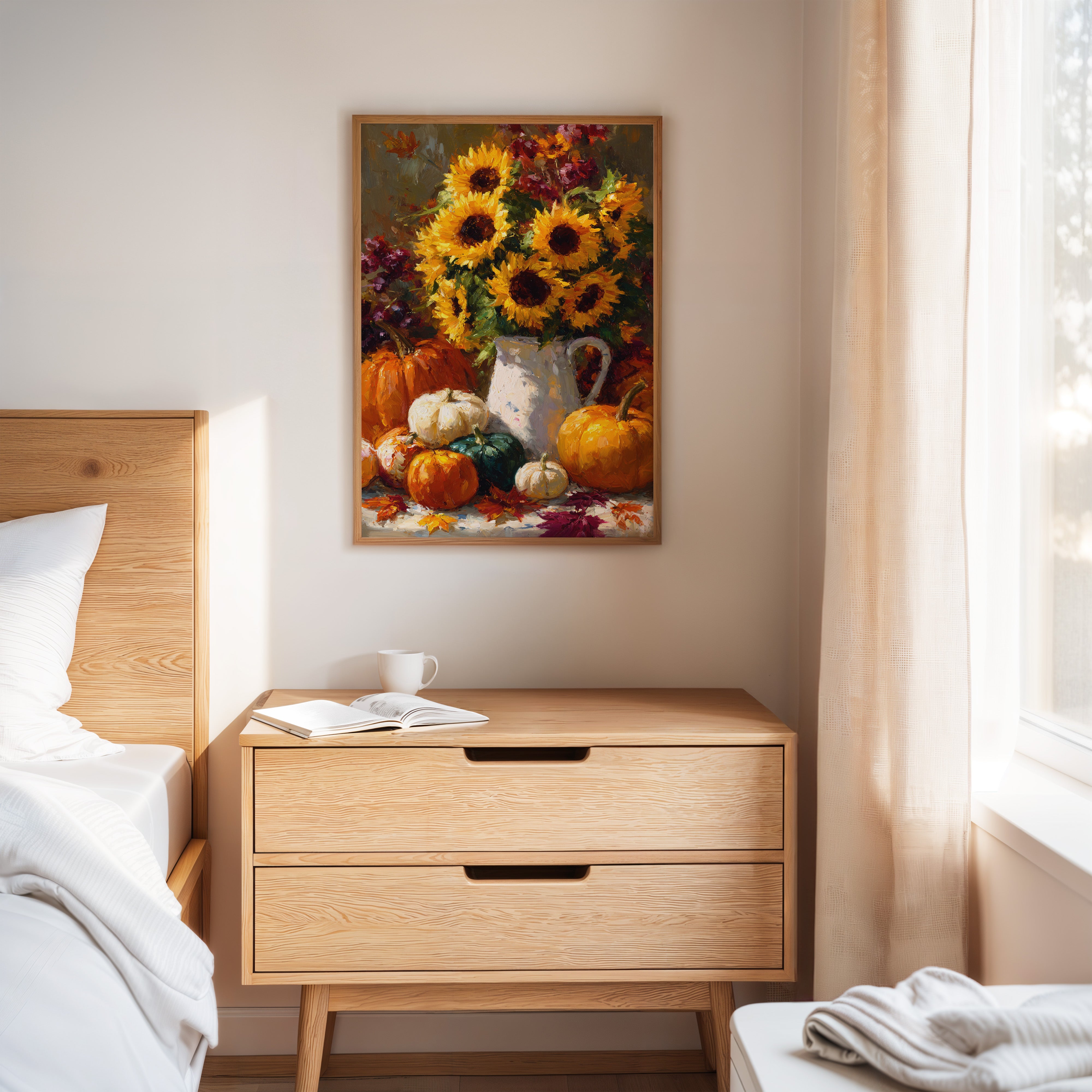 Autumn's Warmth In Sunflower Light
