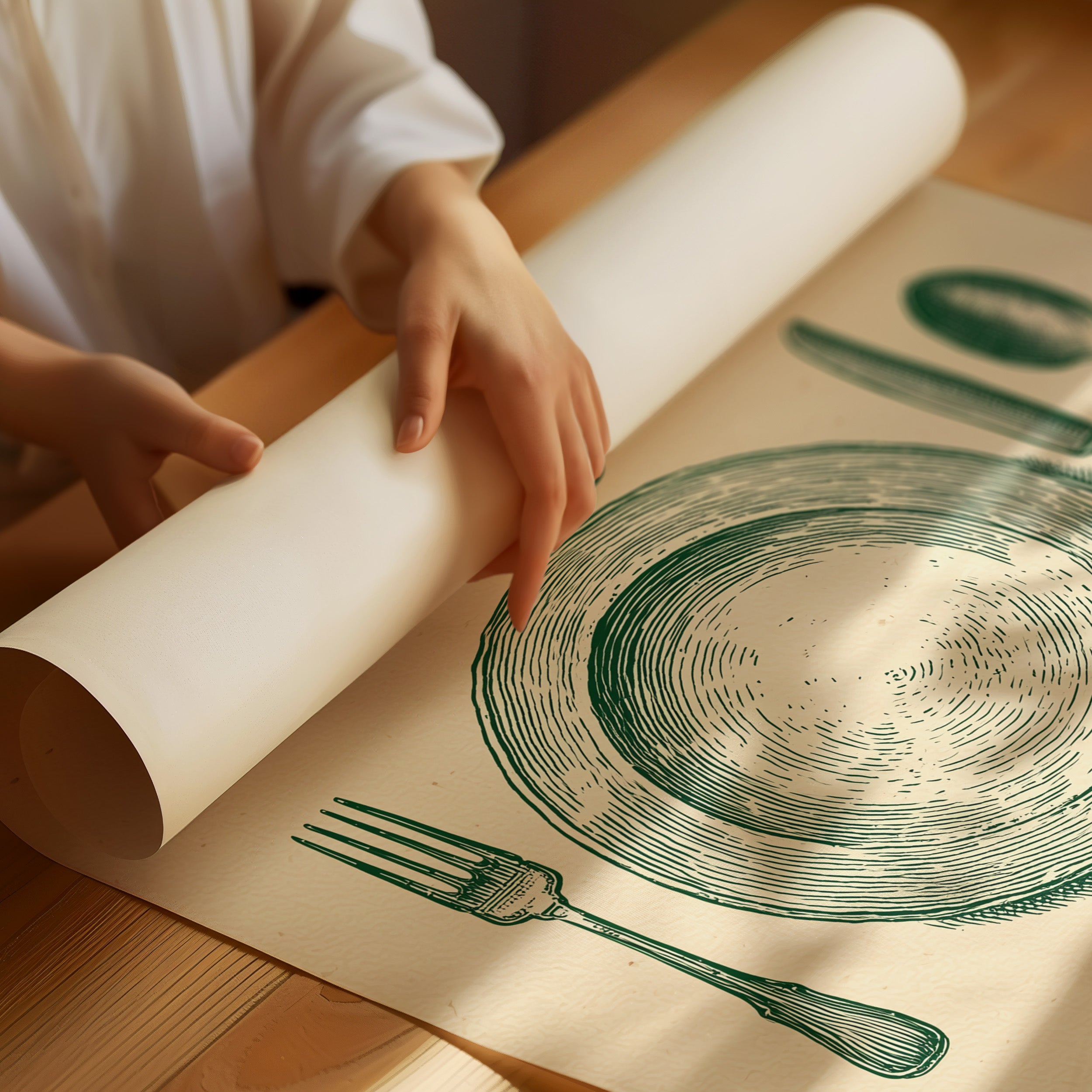 Grace Before Wooden Table Gatherings