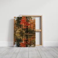 Seeing Red, Reflecting Well, gallery wrapped canvas print shown front on