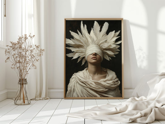Blind Oracle in Ivory Feathers